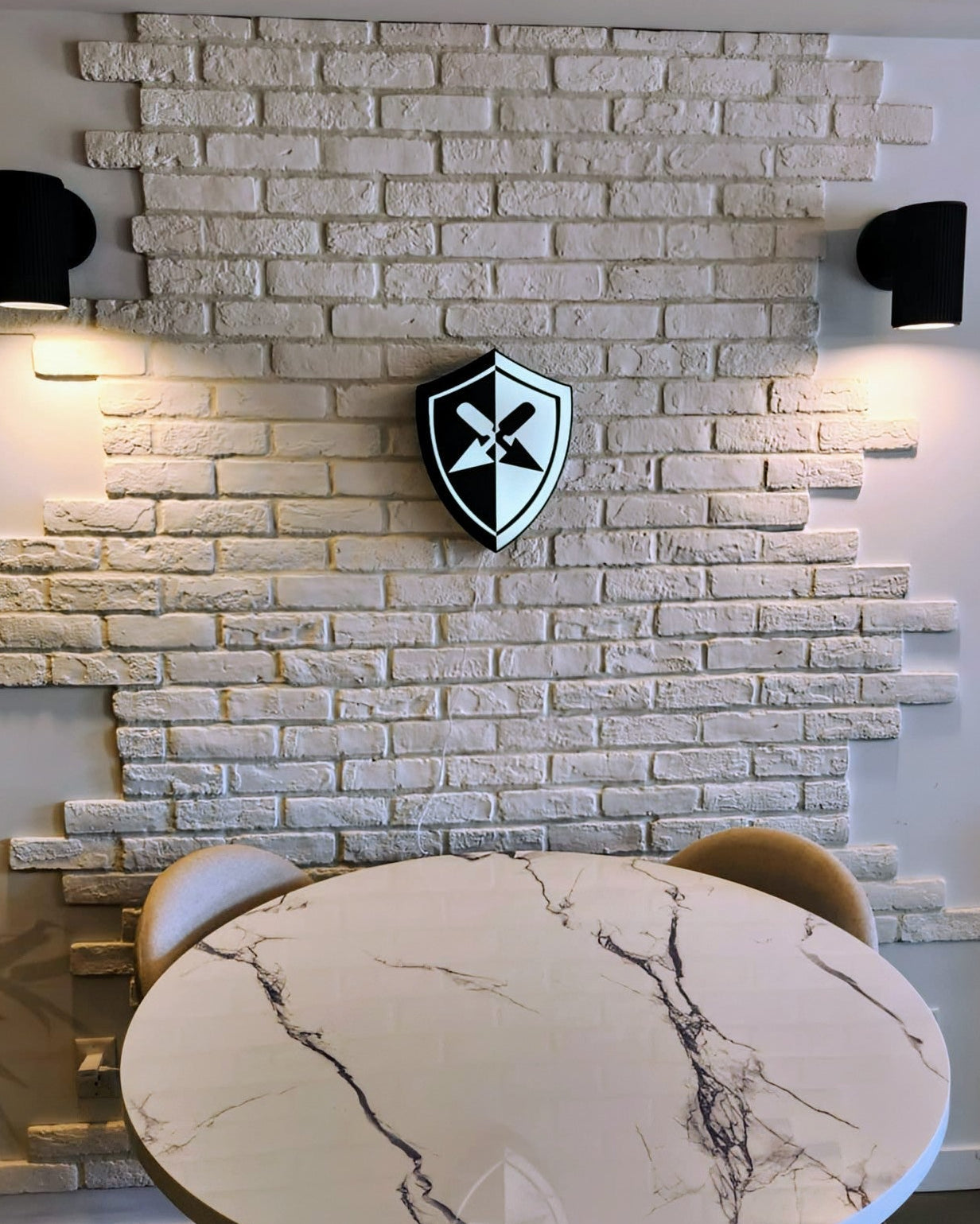 Custom 3D light-up business logo sign glowing on wall — made in Canada by TOJ Designs