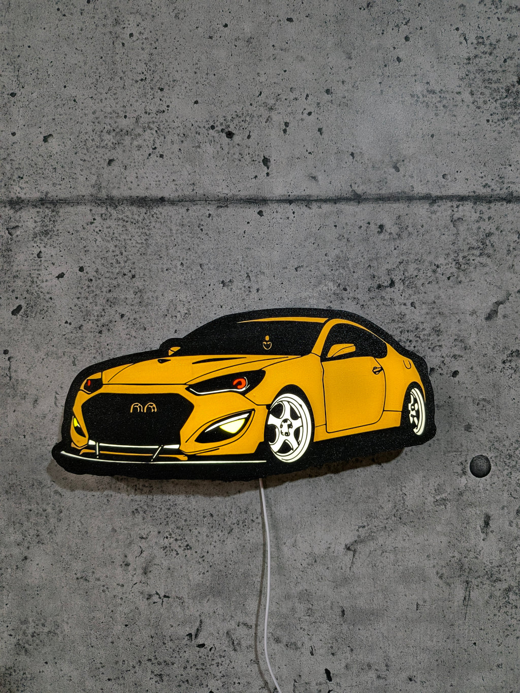 Customer vehicle photo transformed into a custom 3D light-up LED lightbox sign — TOJ Designs Canada